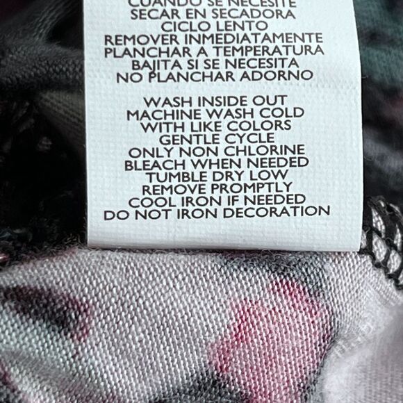 NEW Daisy Fuentes Top Large Floral Print Sleeveless Drop Waist Peplum Stretch - Picture 7 of 9